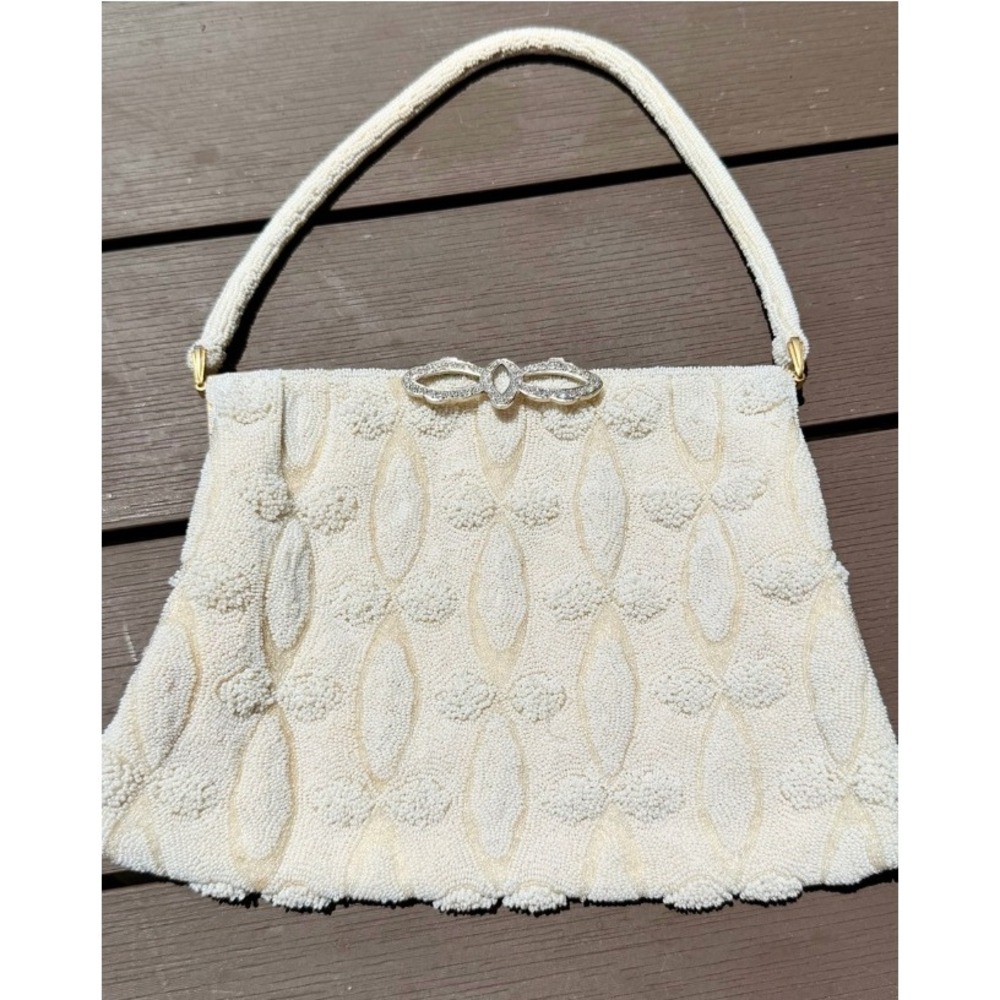 E. Grillot Paris Handmade Micro Beaded Evening Bag Vintage